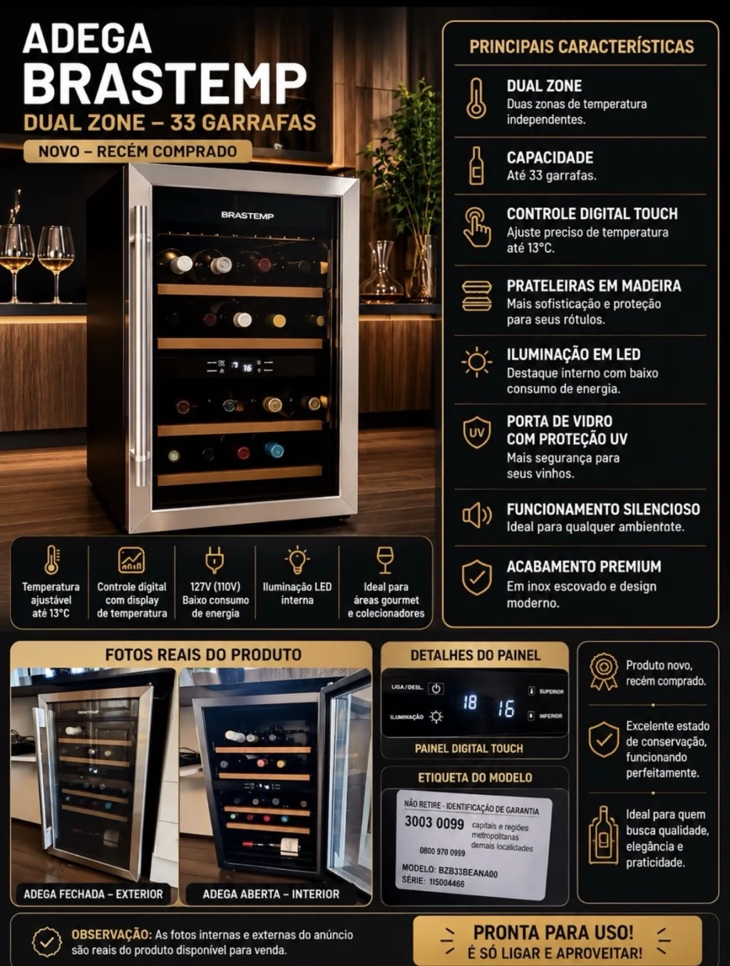 Adega Brastemp Dual Zone
