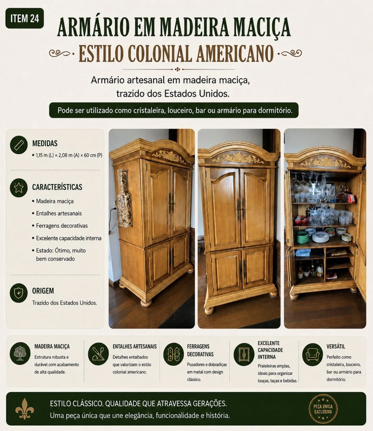 Armario Colonial Americano
