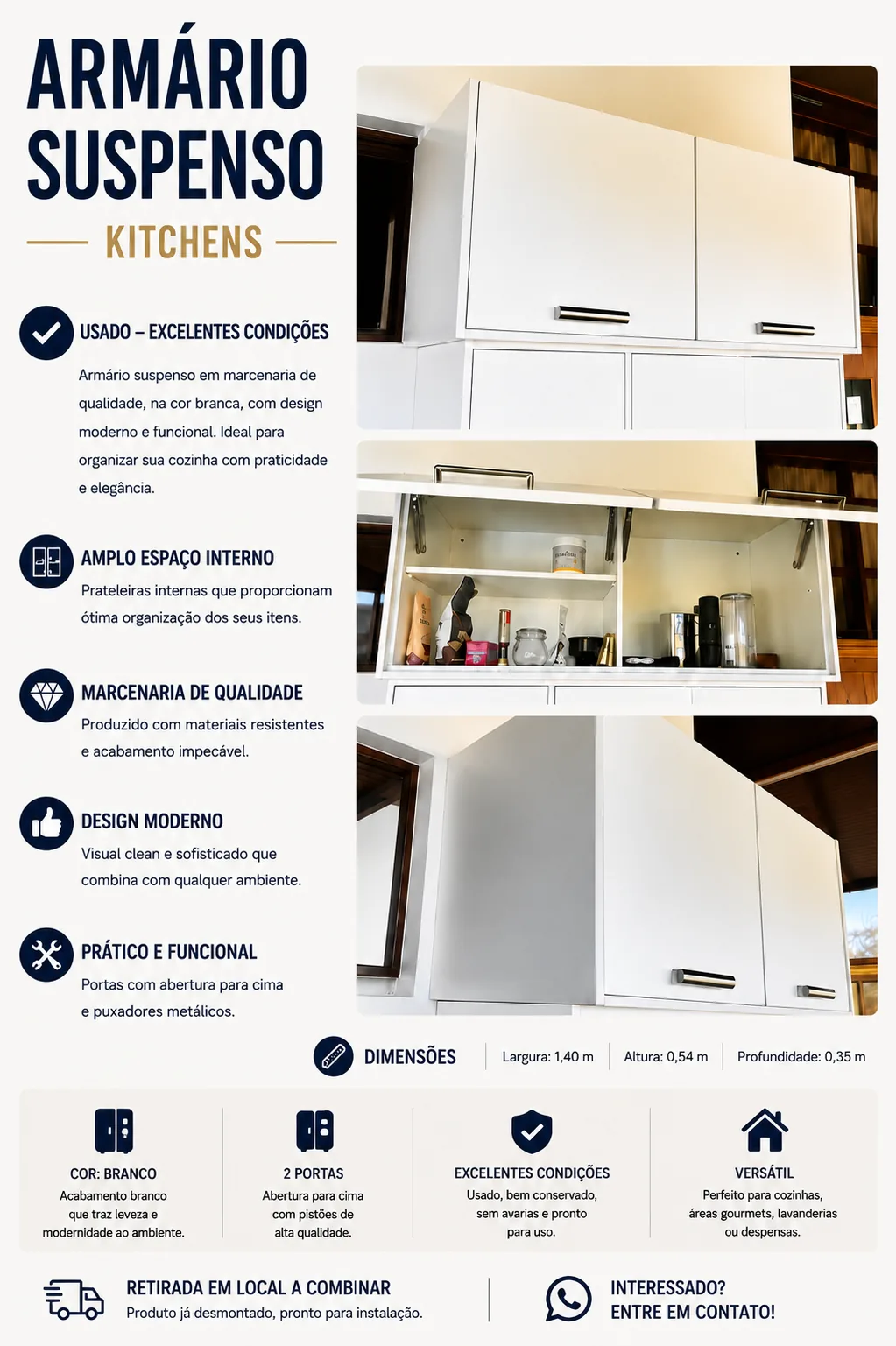 Armário Suspenso Kitchens
