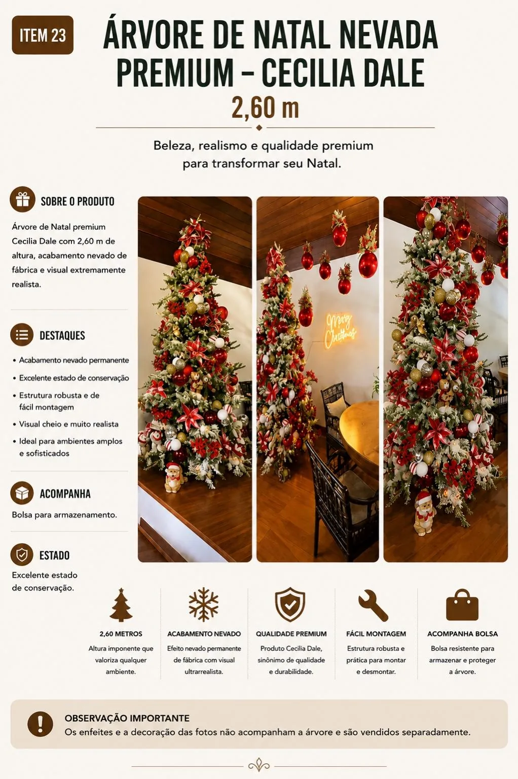 Árvore de Natal Nevada 2.6m A