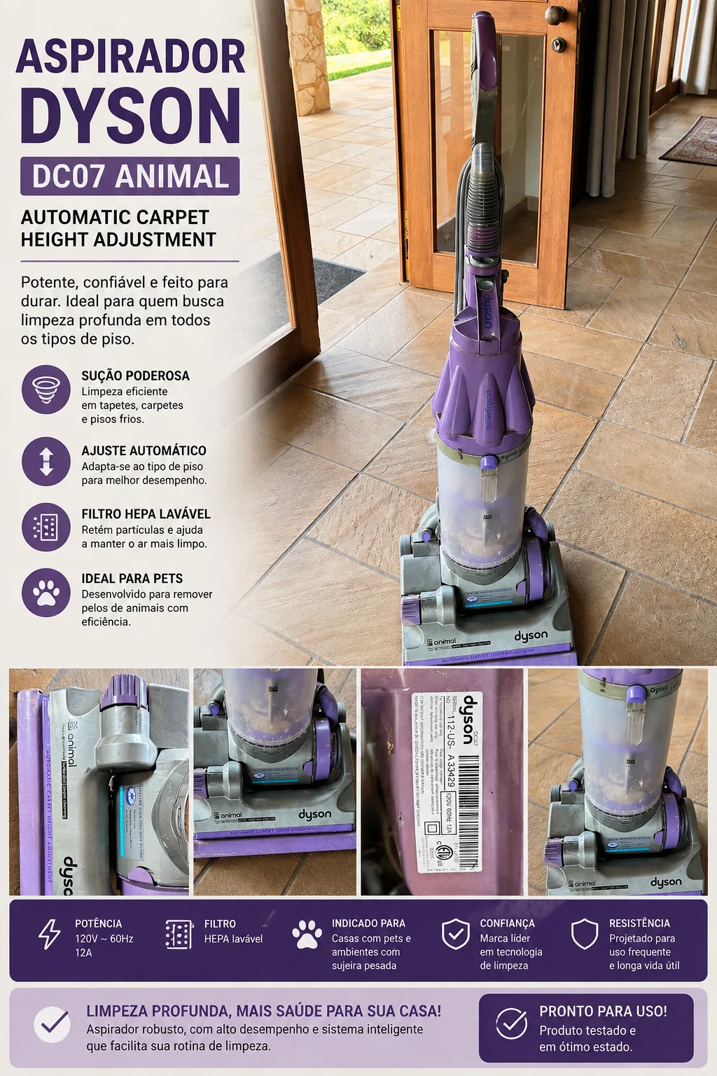 Aspirador Dyson DC07 Animal