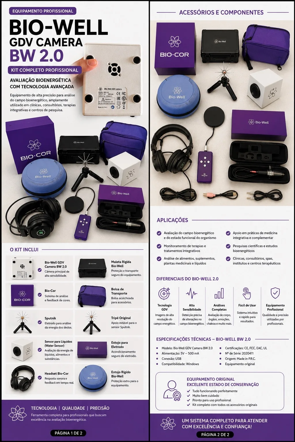 Bio-Well GDV Camera BW 2.0 (Medicina Integrativa)
