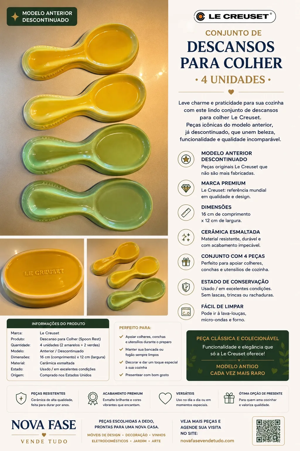 Descanso para Colher Le Creuset  04 Unidades