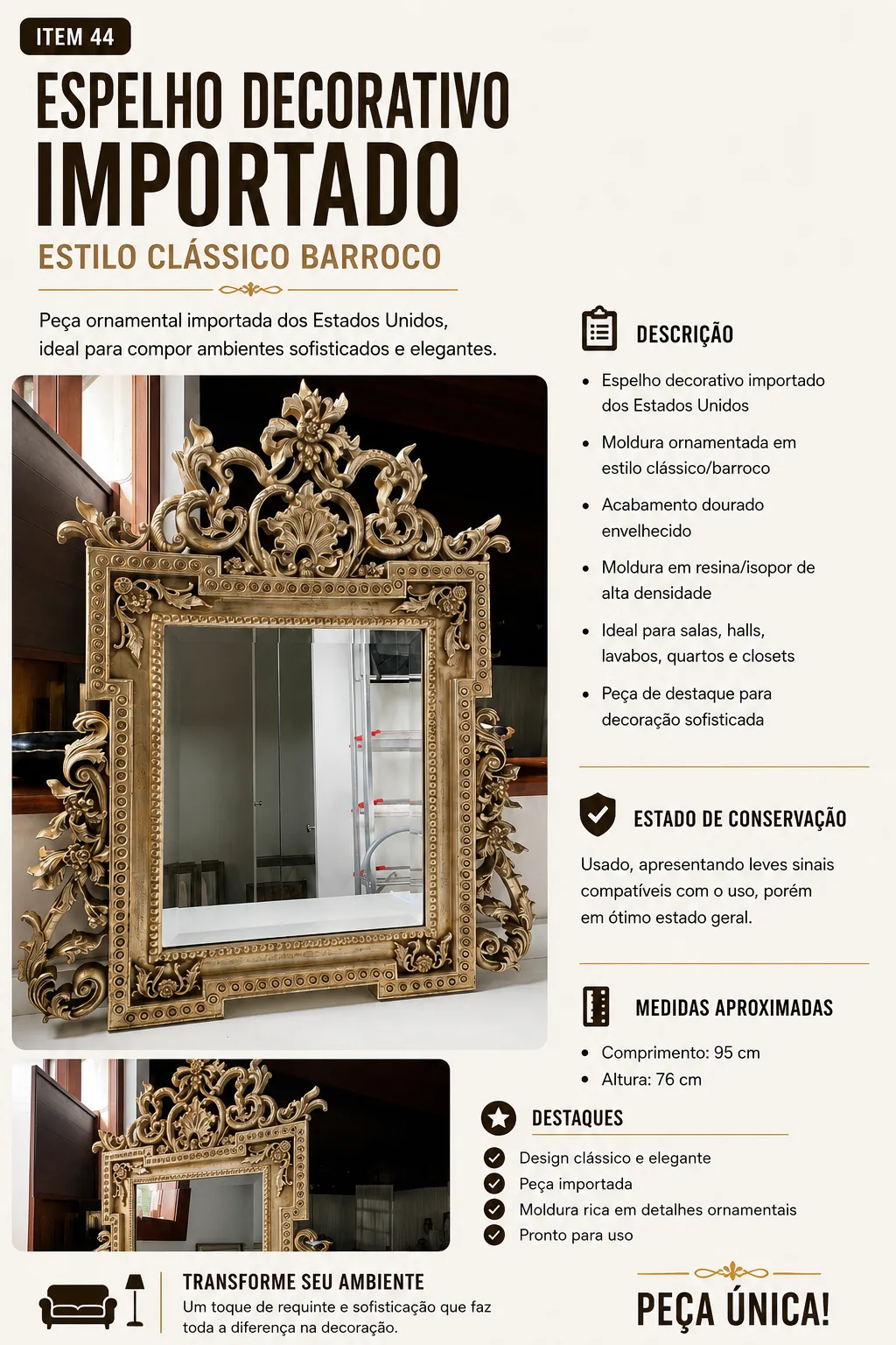 Espelho Decorativo Barroco