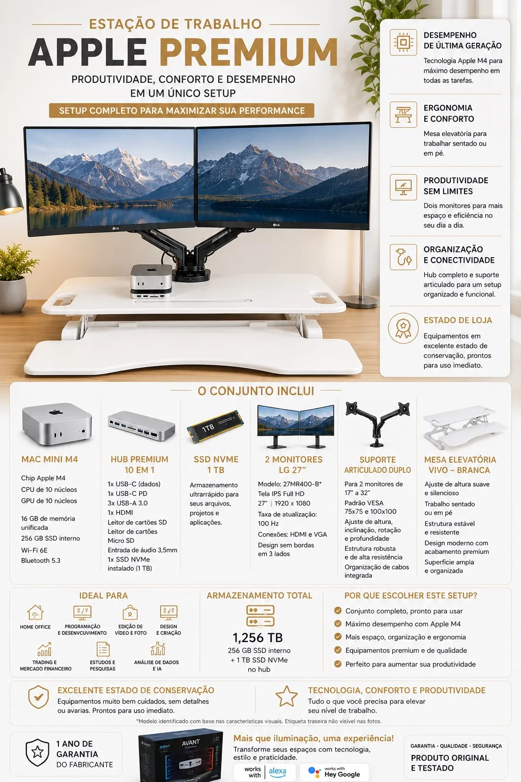 Mac mini M4 + HUB + 1 TB + Teclado