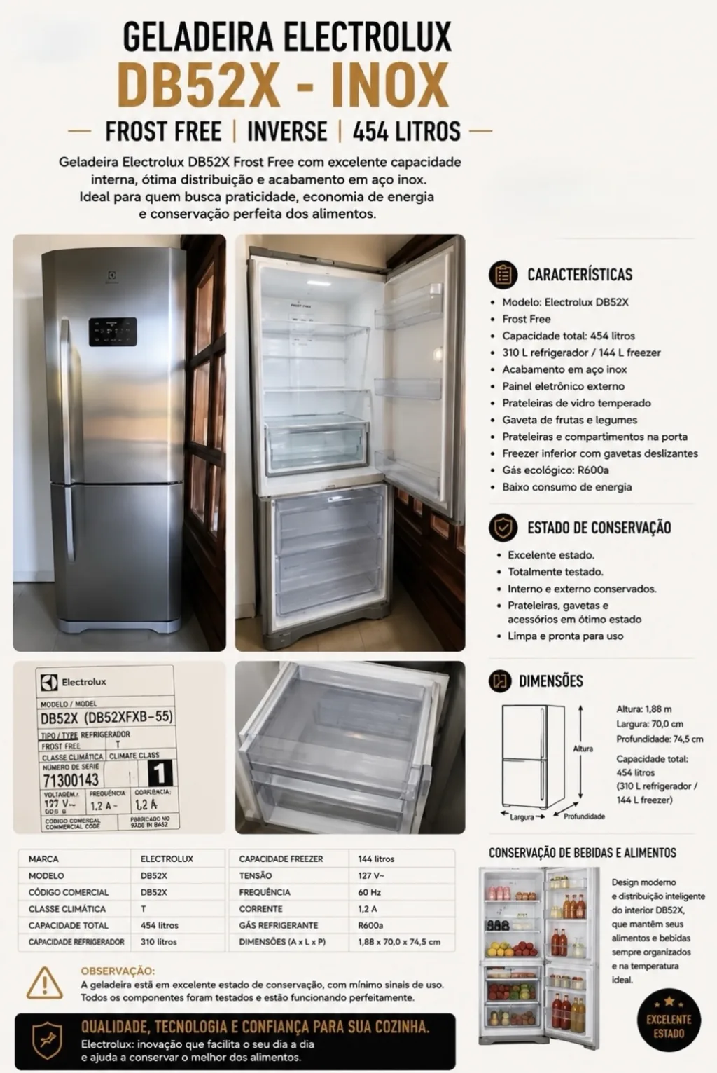 Geladeira Electrolux