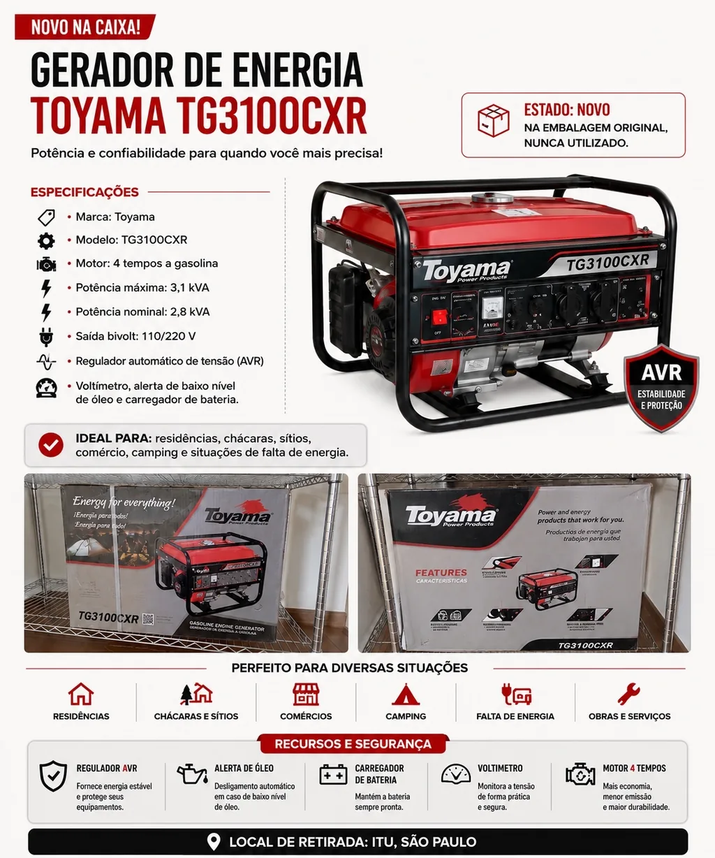 Gerador Toyama TG3100CXR