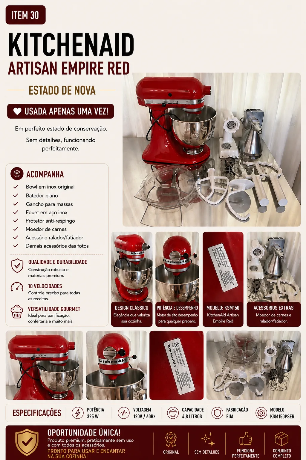 KitchenAid Artisan Empire Red