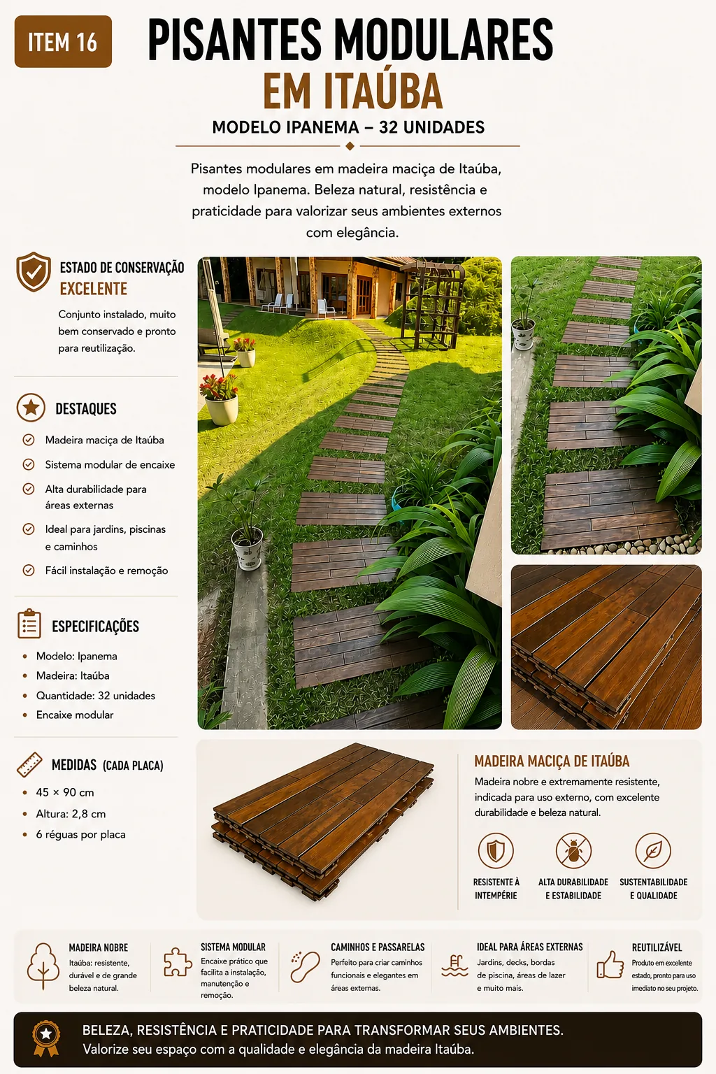 Pisantes Modulares em Itaúba