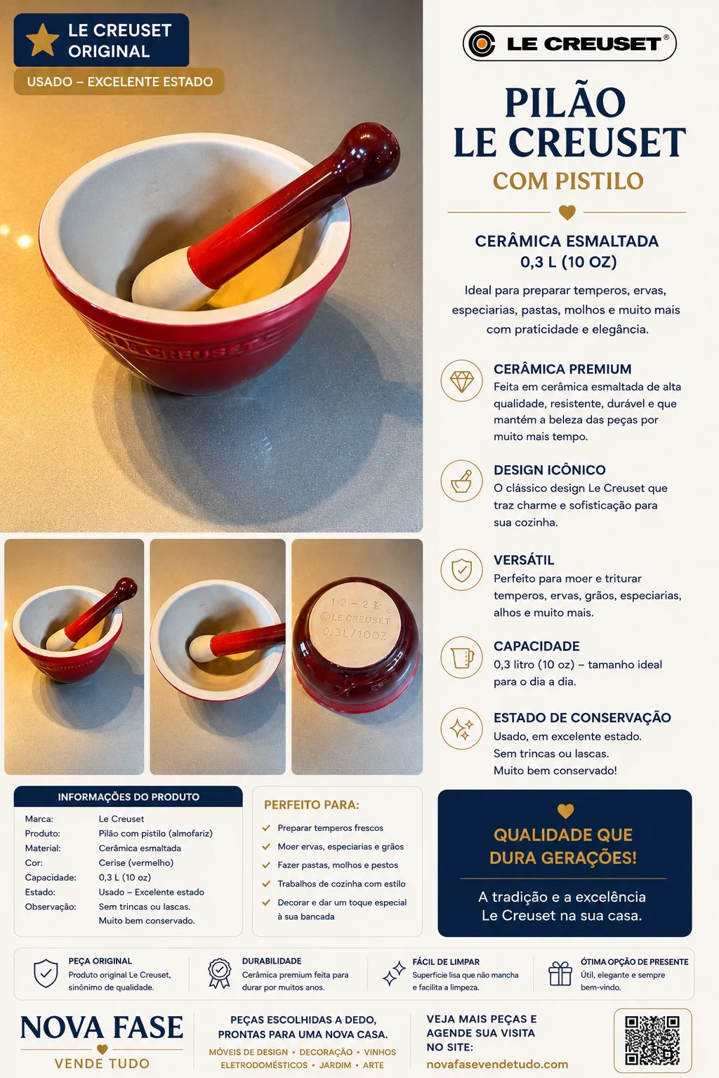 Pilão Le Creuset com Pistilo