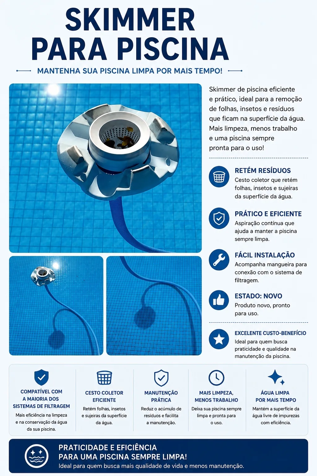 Skimmer para Piscina