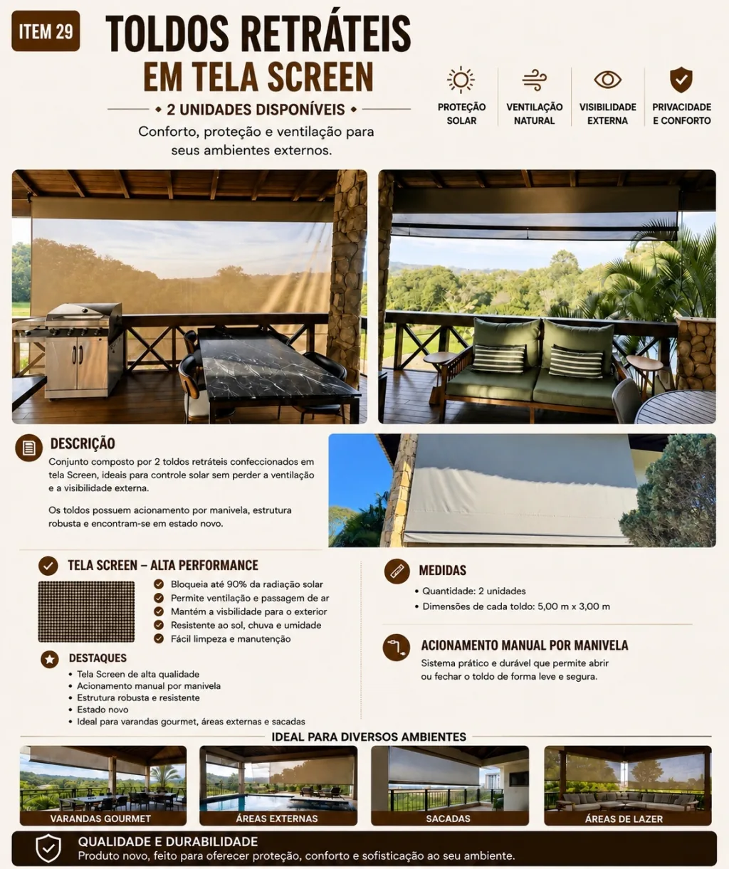 Toldo Retrátil Varanda