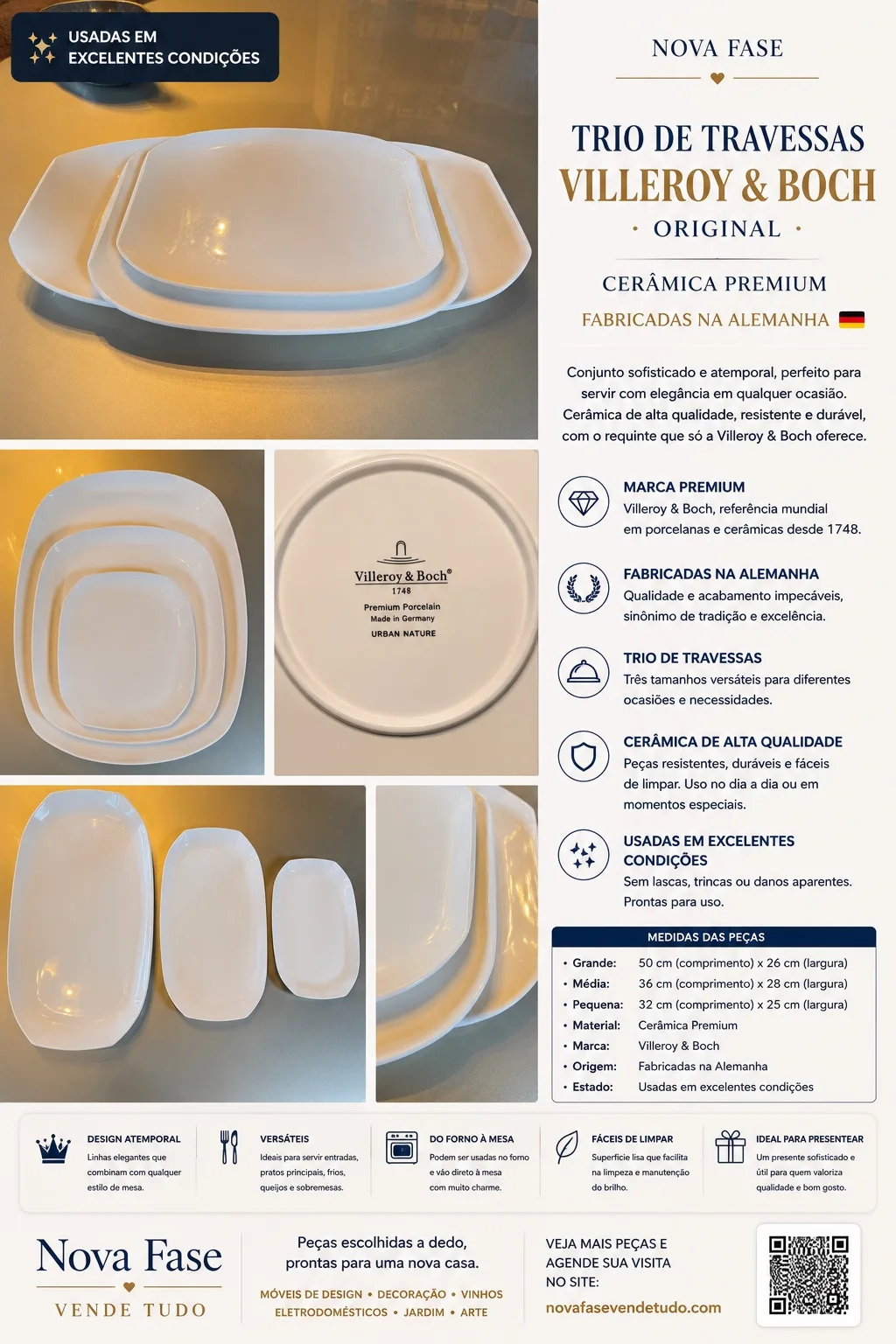 Trio de Travessas Villeroy & Boch Original Urban Nature